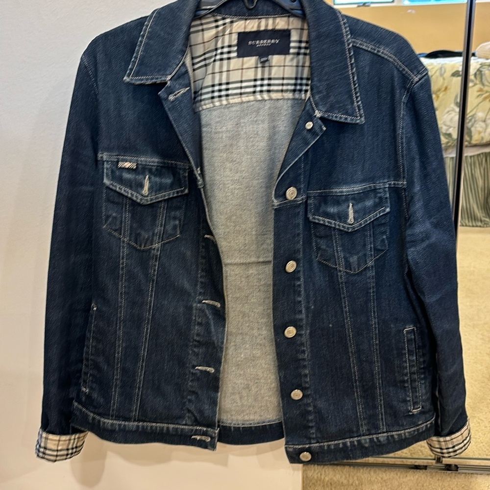 Burberry denim jacket. Fits size 8-10 woman